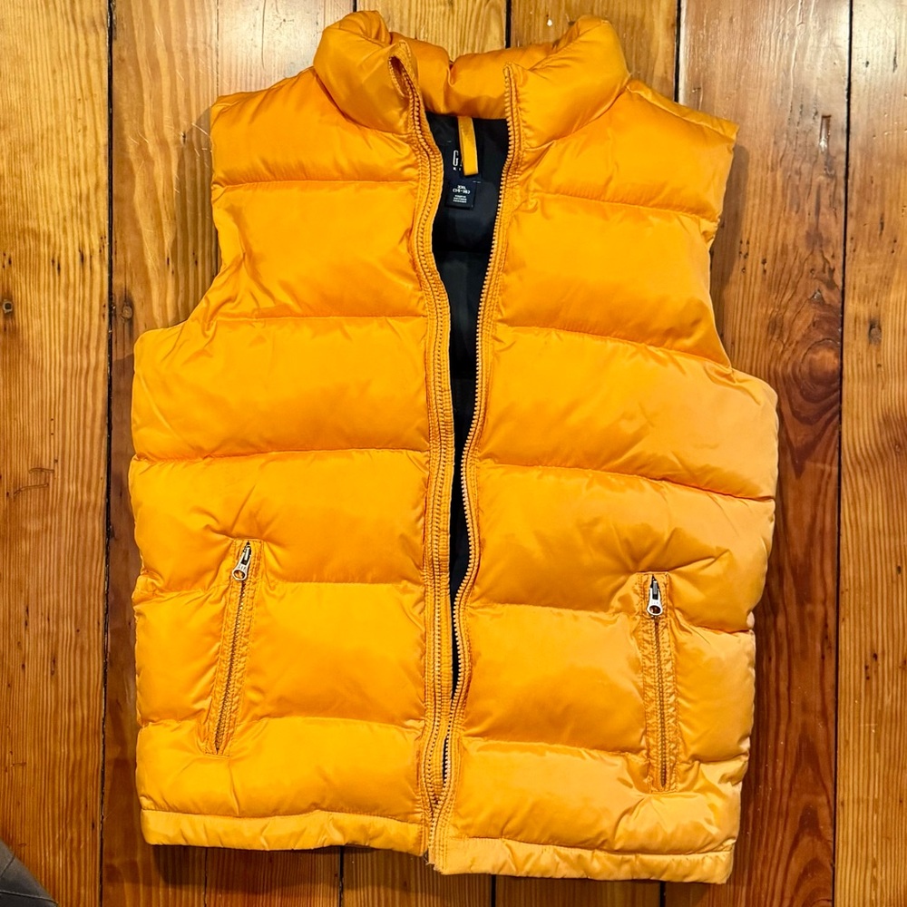 GAP Kids Orange Quilted Puffer Vest
